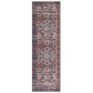 Tapis bleu marine/rouille 76 x 122 cm