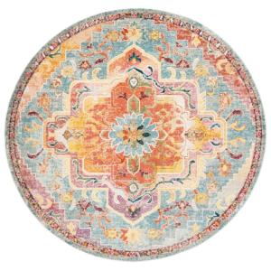 Tapis Bleu / Orange 213 X 213 cm