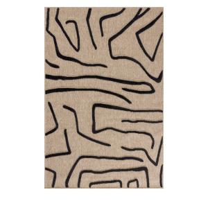 Tapis bohème - 160x230cm Noir Polypropylène