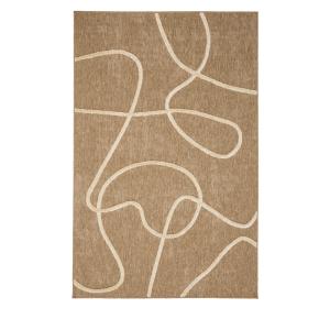 Tapis bohème à motif organique - 120x160cm Blanc Polypropyl…