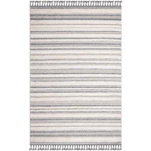 Tapis Boho Chic à franges tressées GrisBleu,Crème 80x150cm…