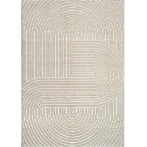 Tapis boho moderne terrasse intérieur, beige, 80 x 150 cm