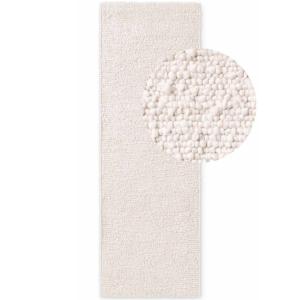 Tapis Bouclés à poils courts Crème 80x200cm