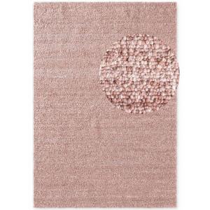 Tapis Bouclés à poils courts Rose Poudrée 120x170cm