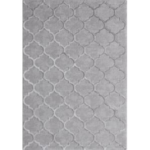 Tapis brillant style salon, gris, 80 x 150 cm