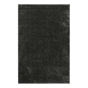 Tapis carré poils longs doux brillant gris anthracite 200x2…