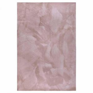 Tapis chambre 120 x 170 cm, motif faux uni, rose, beige, pl…