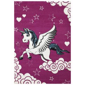 tapis chambre 120x170 tissé fuchsia rectangle motif enfant…