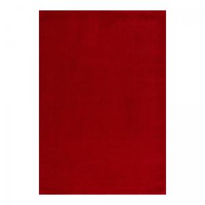 tapis chambre 120x170 tissé rouge rectangle motif uni NOSSA