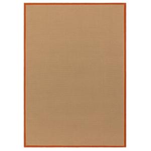 Tapis chambre et salon en jute moderne  orange 200x290 cm