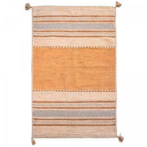 Tapis chambre, kilim tissé main en coton, ethnique, marron…