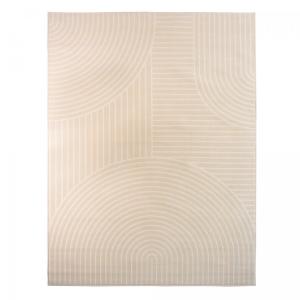 Tapis chambre tissé motif géométrique contemporain, beige 1…