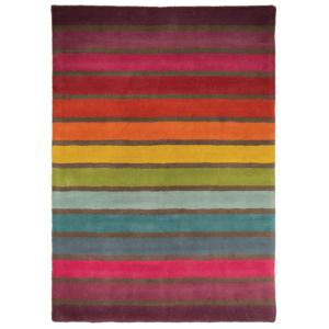 Tapis coloré en pure laine multicolore