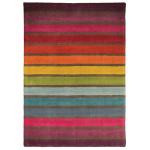 Tapis coloré en pure laine multicolore 80 x 150