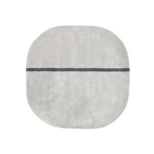 Tapis confectionné à la main en laine vierge gris 140x140