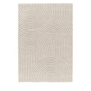 Tapis contemporain à motif géométrique - 120x170cm Beige Po…