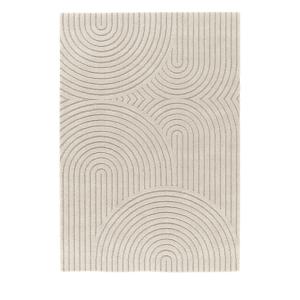 Tapis contemporain à motif géométrique - 200x290cm Beige Po…