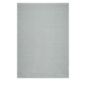 Tapis contemporain à motif géométrique gris clair 160x230 c…