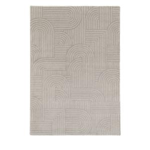 Tapis contemporain à motif géométrique gris clair 200x290 c…