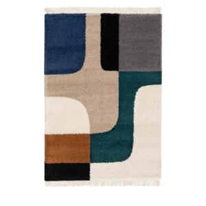 Tapis contemporain géométrique - 120x170 Multicolore Polypr…