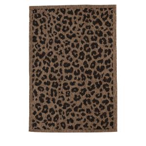 Tapis contemporain imprimé léopard - 160x230cm Marron Polyp…