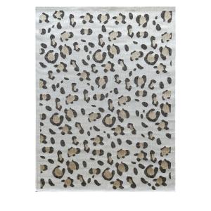 Tapis contemporain imprimé léopard - 200x290cm Beige Polypr…