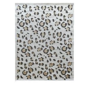 Tapis contemporain imprimé léopard - 80x150cm Beige Polypro…