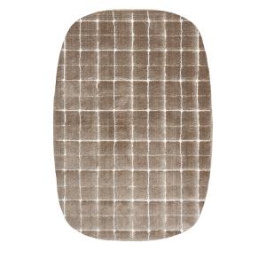 Tapis contemporain ovale brun 160x230 cm