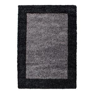 Tapis  contemporaine en polypropylène anthracite 120x170