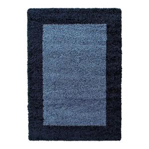 Tapis  contemporaine en polypropylène bleu marine 120x170