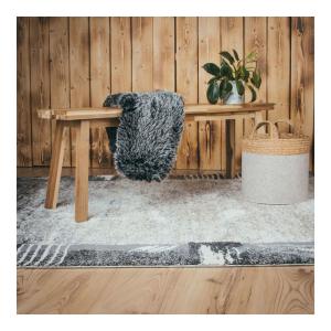 Tapis  contemporaine en polypropylène gris 120x170