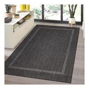 Tapis  contemporaine en polypropylène noir 120x170