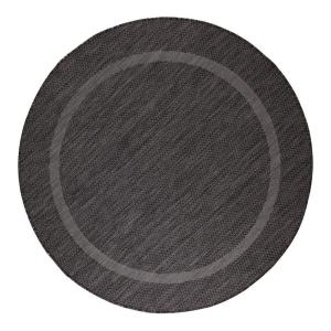 Tapis  contemporaine en polypropylène noir Ø 120