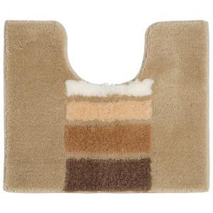 Tapis contour wc 50x45 beige en acrylique 1000 g/m²