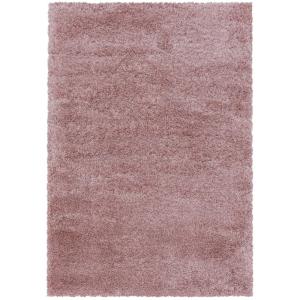Tapis cosy à poils longs rose 120x170cm