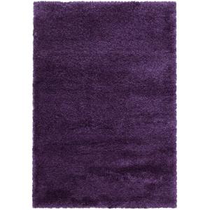 Tapis cosy à poils longs violet 120x170cm