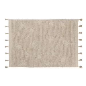 Tapis coton motif star beige 120x175cm
