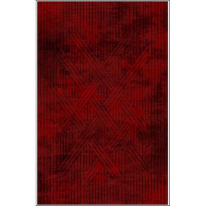 Tapis coton rouge 80 x 150 cm