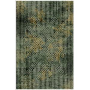 Tapis coton vert 80 x 150 cm