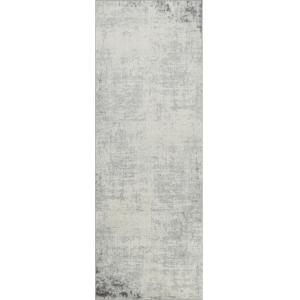 Tapis Couloir Abstrait Moderne Blanc/Gris 80x220