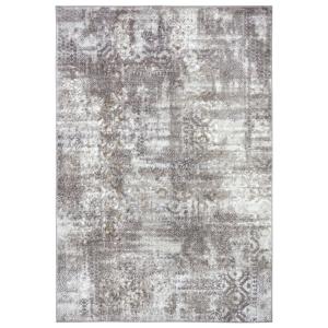 Tapis couloir Abstrait moderne gris marron 67x120cm