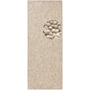Tapis couloir bouclé boules tuftés Beige 80x300cm