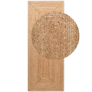 Tapis couloir de Jute fait main brun 80x200cm