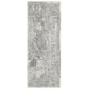 Tapis couloir Design à poils ras Crème 80x250cm