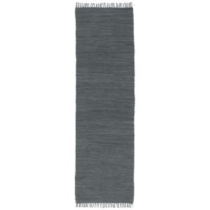 Tapis  couloir en coton anthracite 70x250 cm