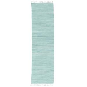 Tapis  couloir en coton bleu 70x250 cm