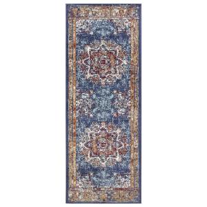 Tapis couloir style Vintage moderne Bleu 80x240cm