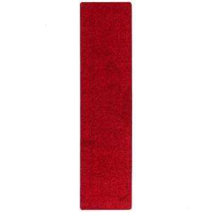 Tapis couloir uni rouge 80x240 cm