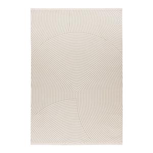 Tapis courbe design en polypropylène ivoire 160x230