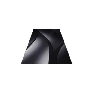 Tapis courbe design en polypropylène noir 120x170